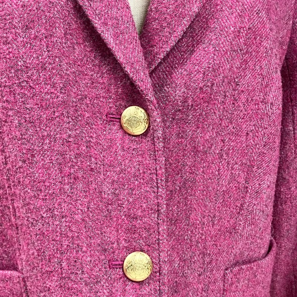 Talbots Magenta Blazer with Gold Buttons - Picture 4 of 7